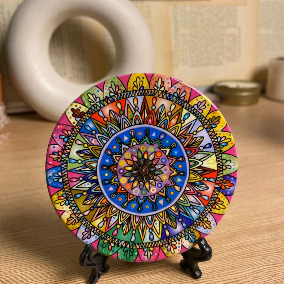 حاملة اكواب زجاجية - ملونة