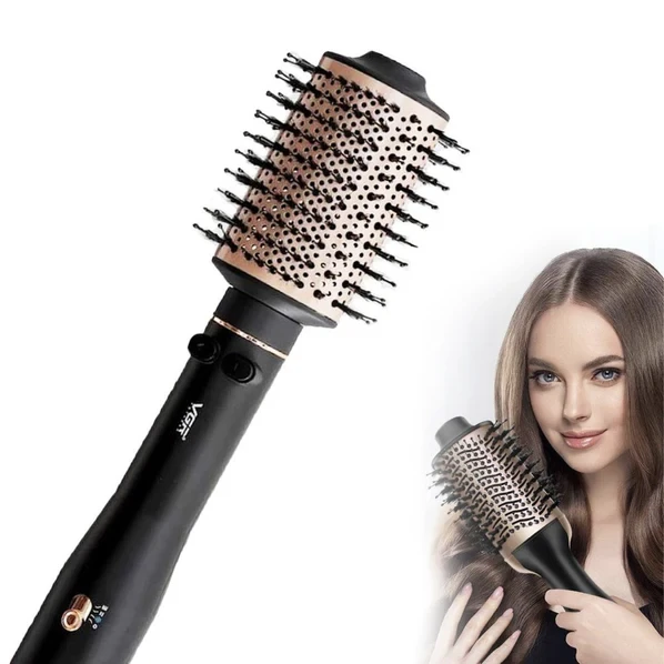 VGR Rotating Hot Air Brush Comb V494 - Black - 2