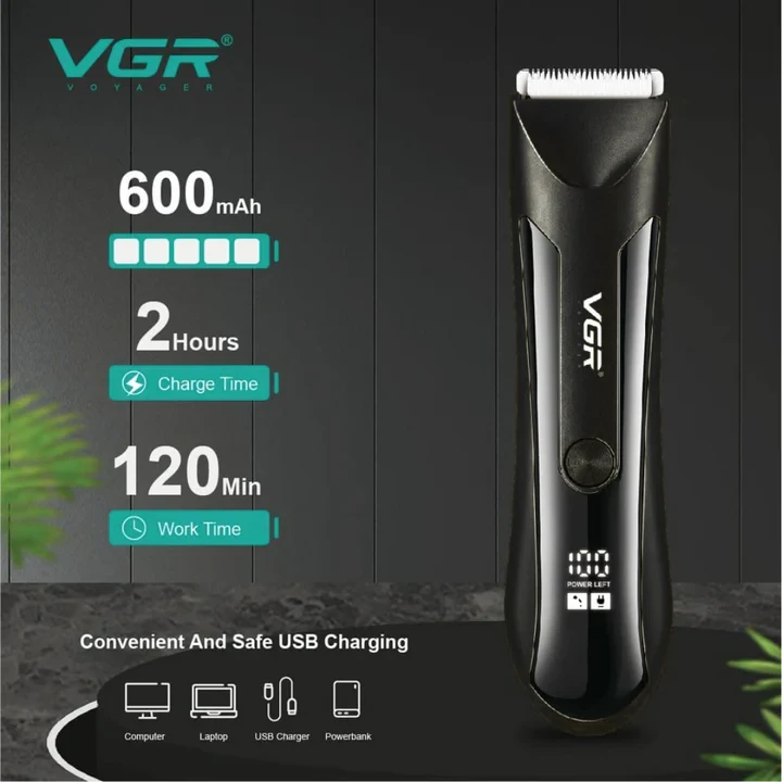 VGR V951 Rechargeable Portable Head & Body Shaver - 5