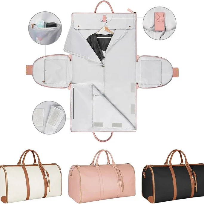 8 In 1 Travel Storage Bag, Leather Travel Duffel Bag With Shoulder Strap - 12