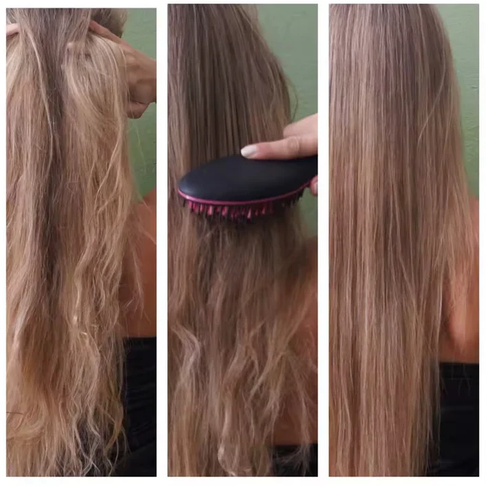 Hair Straightener Brush Ceramic - 8