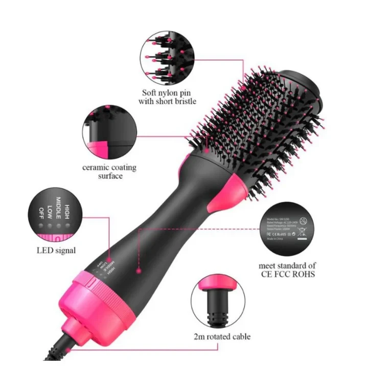 Hair Dryer And Styler Hot Air Brush- 1000W - 4