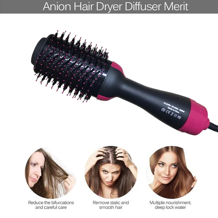 Hair Dryer And Styler Hot Air Brush- 1000W - 7