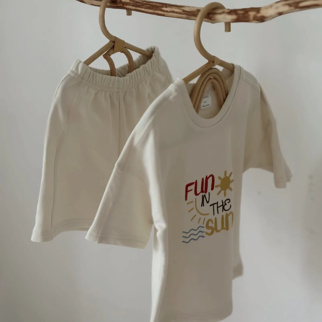 Ecru Short & Tshirt - 4