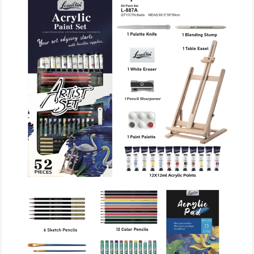 Acrylics Large Sets 52 pcs