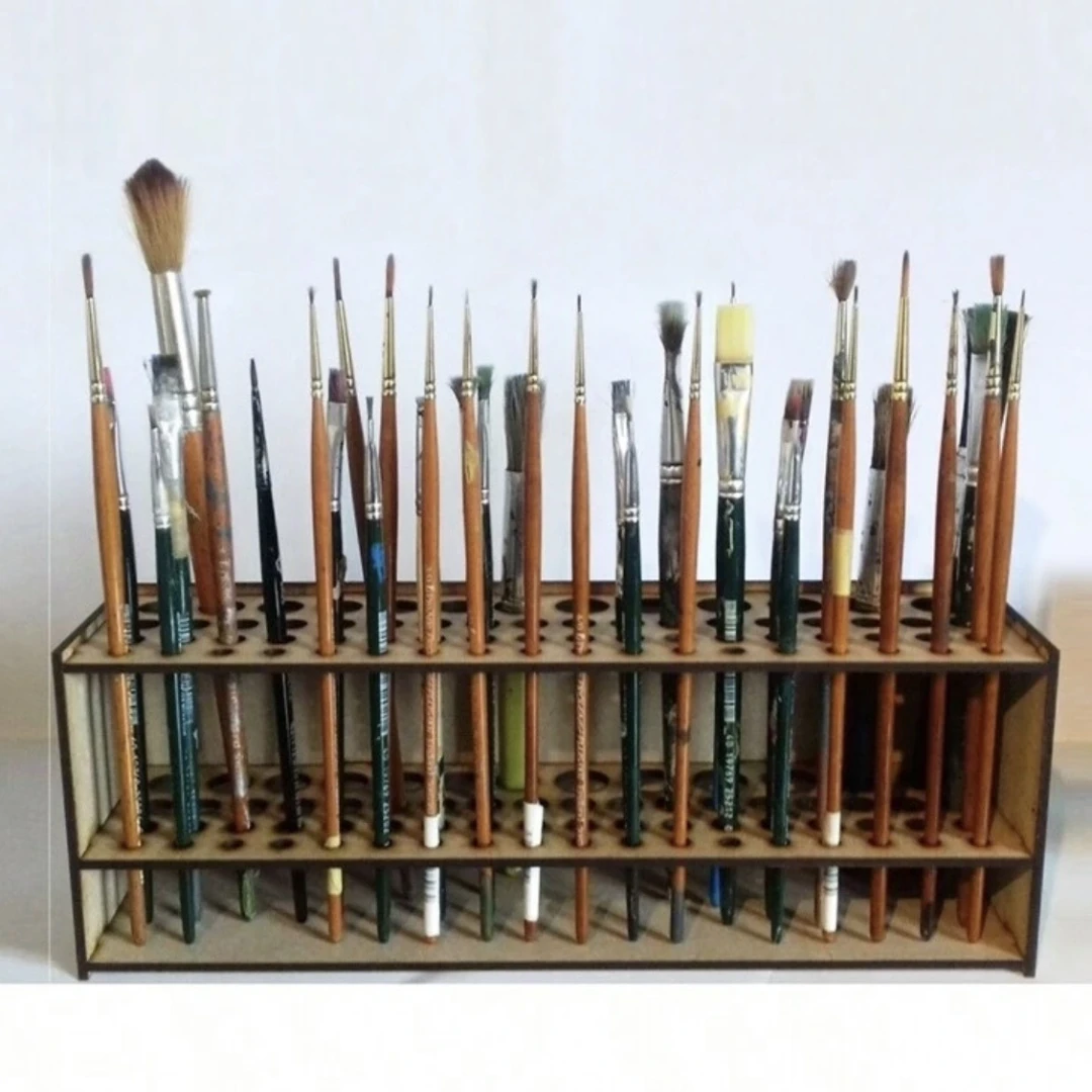 Wooden Brush Holder - 2