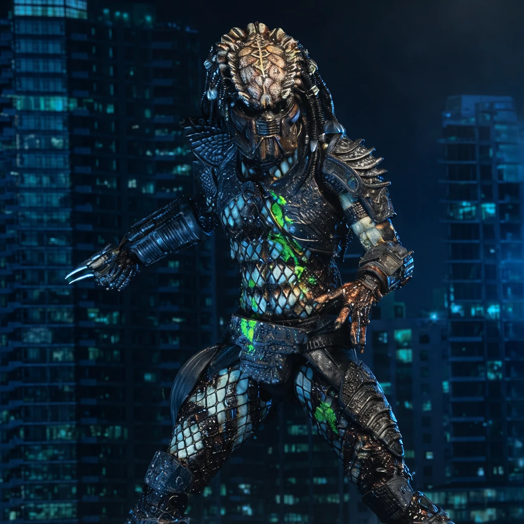 Predator 2 Ultimate Battle-Damaged City Hunter Action Figure BY NECA - BRAND PREDATOR