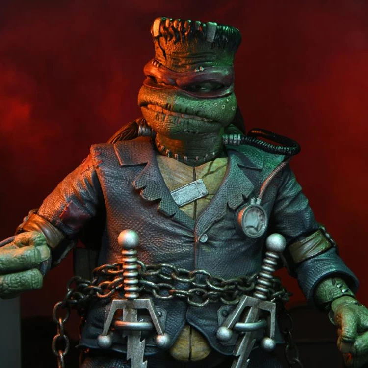 Universal Monsters X Teenage Mutant Ninja Turtles Ultimate Raphael As Frankenstein's Monster Action Figure - 8