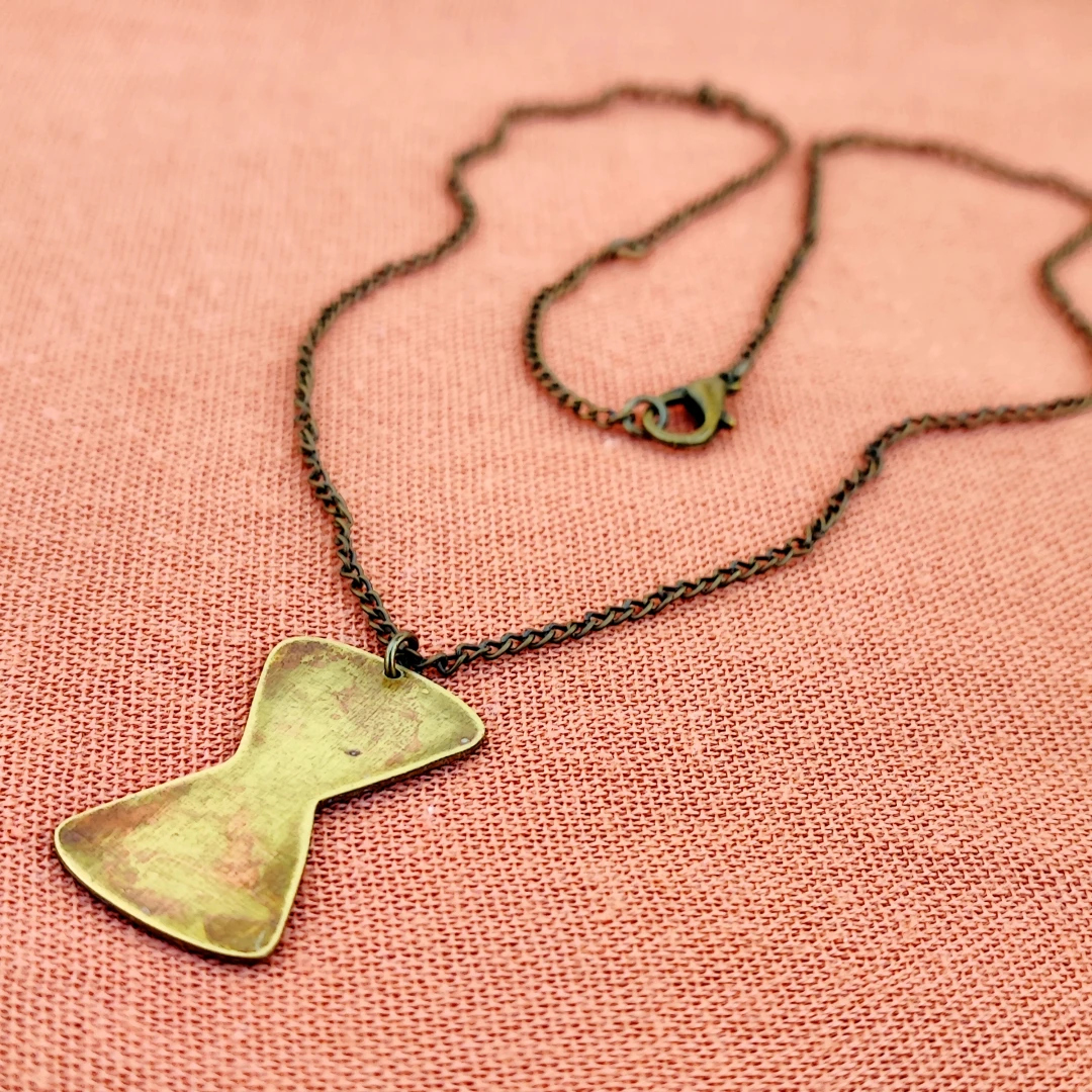 Rustic Adinkra Brass Pendant