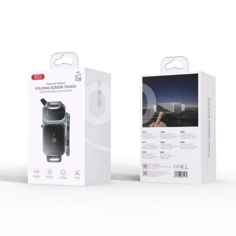 XO WX042 FOLDING SCREEN TOUCH RORATION WIRELESS CHARGER