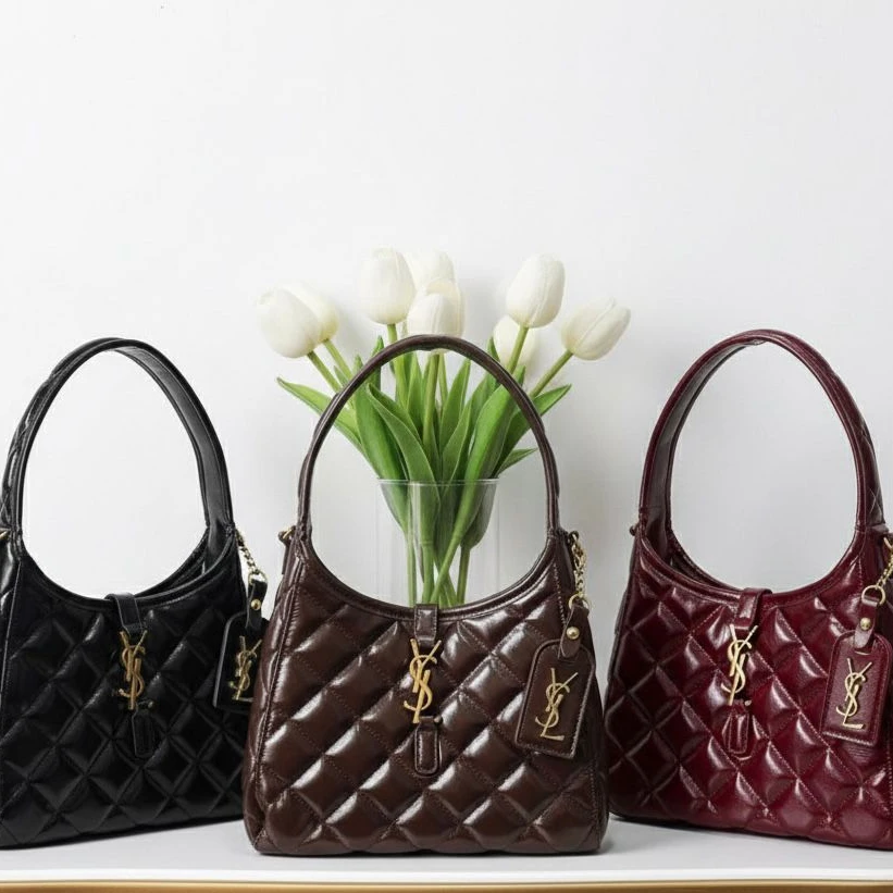 SAINT LAURENT Icarino Quilted Leather Tote