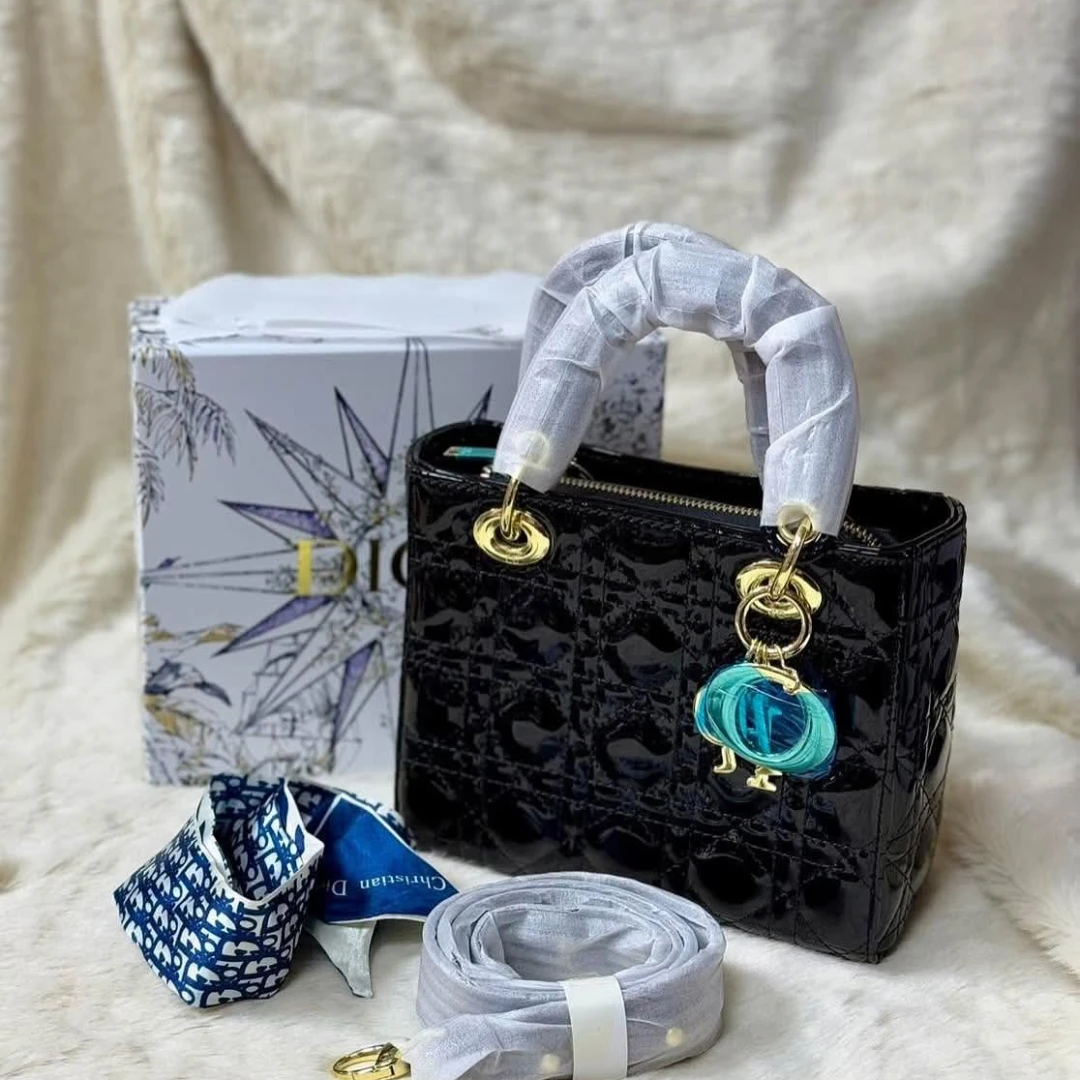 Christian Dior Lady Dior Luxury Black Top Handle Bag