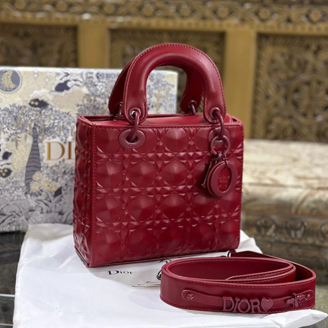 Lady Dior Mini Patent Leather Nude - 2