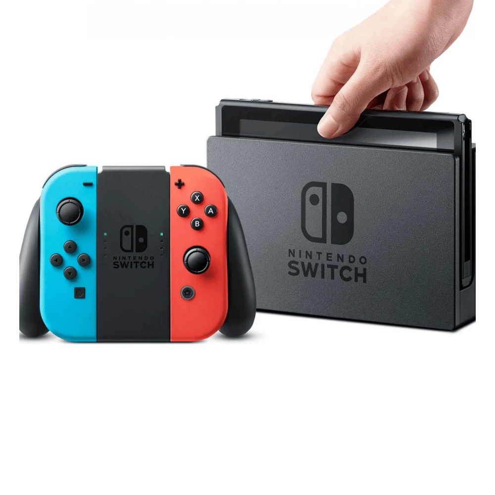 Nintendo Switch V2 - Neon Blue/Red JoyCon (Used) - 2