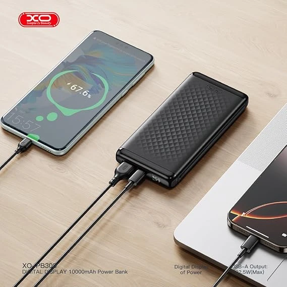 XO PB-308 POWER BANK 10000MAH BLACK - 2