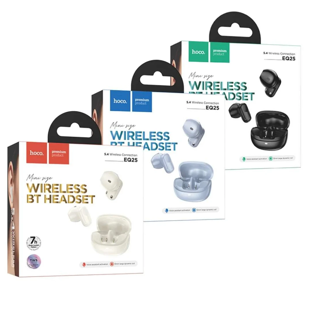 Hoco Wireless BT Headset - White /Blue (mini size)