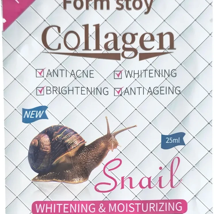 Collagen Facial Mask - Anti-Acne, Whitening, Brightening, Anti-Aging, Snail Extract - 25ml