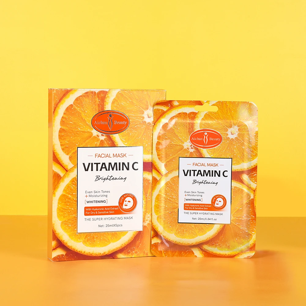 Customized Vitamin C Facial Mask 1 pack inside 5 pcs