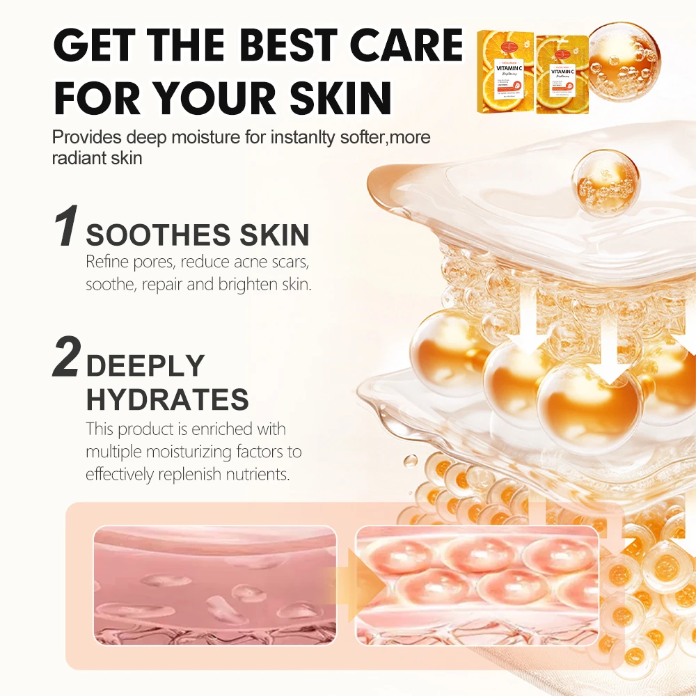 Customized Vitamin C Facial Mask 1 Pack Inside 5 Pcs - 4