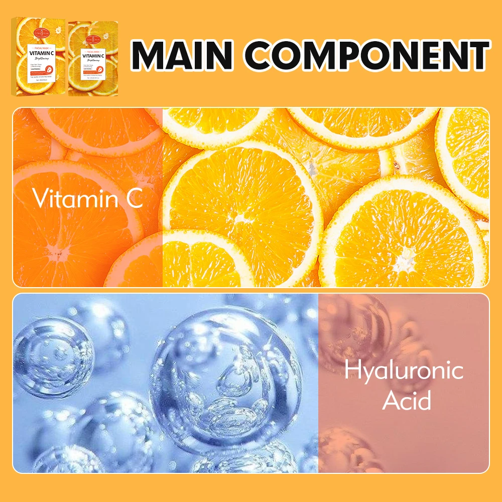 Customized Vitamin C Facial Mask 1 Pack Inside 5 Pcs - 5