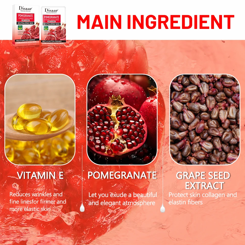 Pomegranate Vitamin E Facial Mask - 5