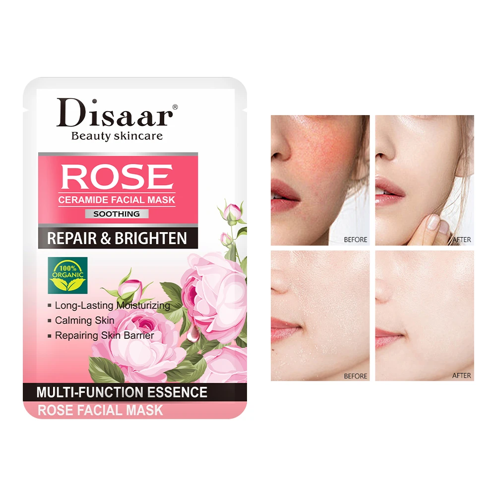 Aloe Vera Extract Long Lasting Moisturizing Skin Care Calming Repair Sheet Face Mask - 6