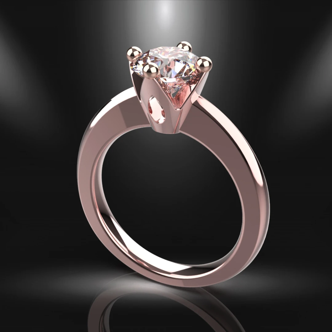 Beads Pronds Engagement Ring -C1 - 2