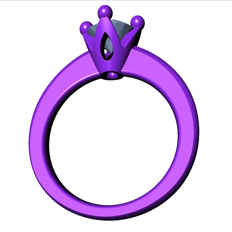 Beads Pronds Engagement Ring -C1 - 6