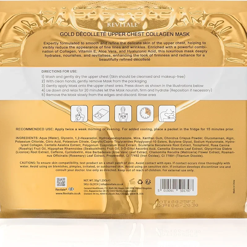 Revitale Gold Masks Collagen Beauty  Upper Chest Masks - 3