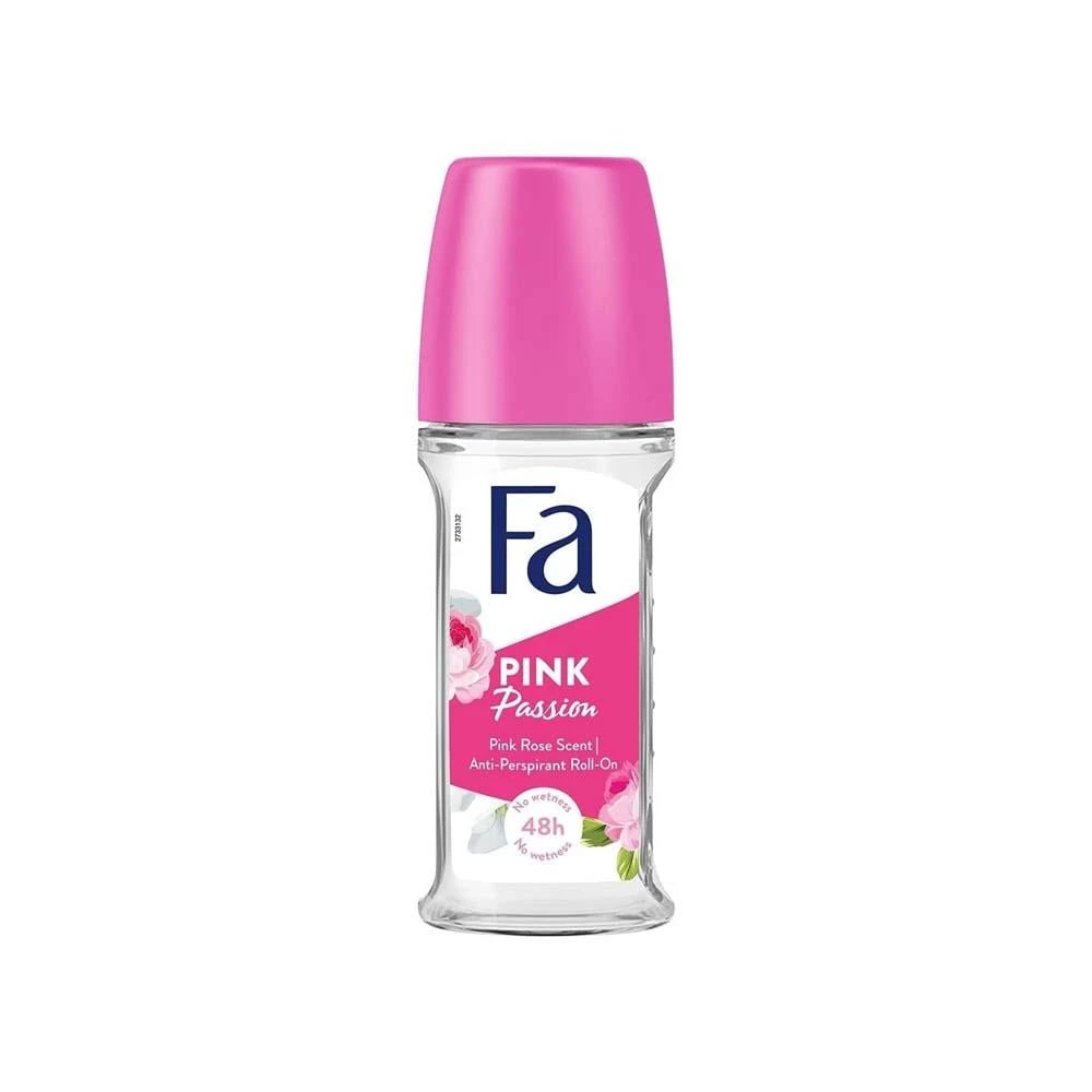 Fa Deodorant Roll-On Pink Passion, Pink Rose Scent - 50 ml