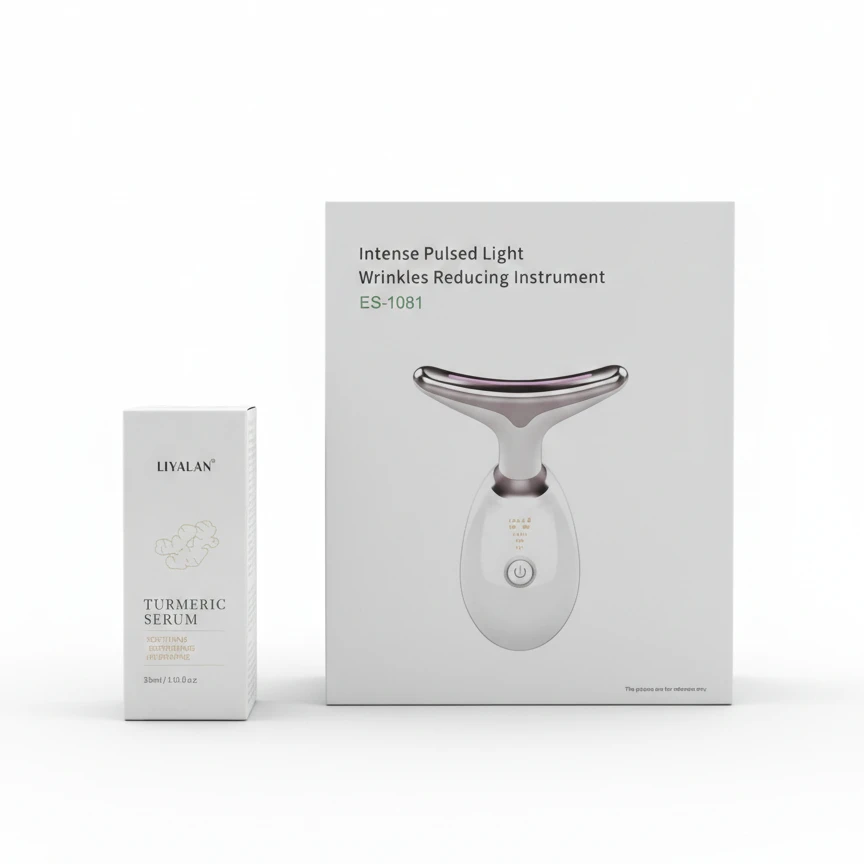 face&neck massage with 1 tumeric serum