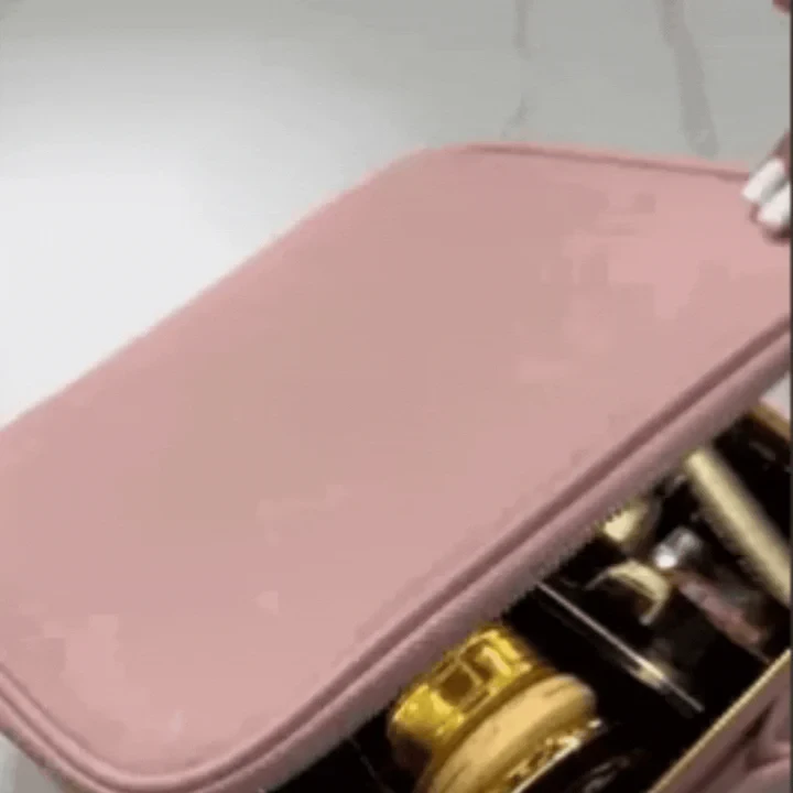 Adjustable Light Make Up Bag With Mirror LED Light - 3