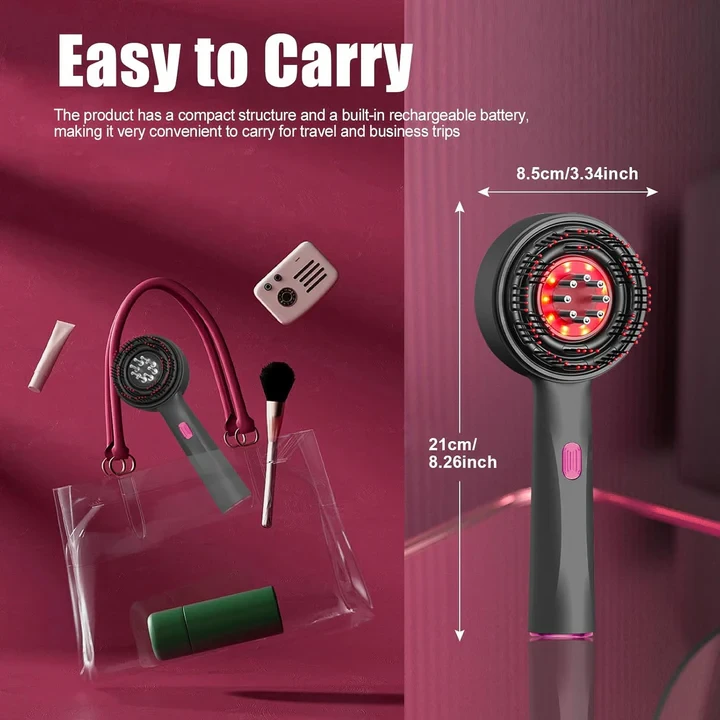 Laser Therapy Hair Growth Comb – Electric Scalp Massager & Hair Oil Applicator Waterproof - 6