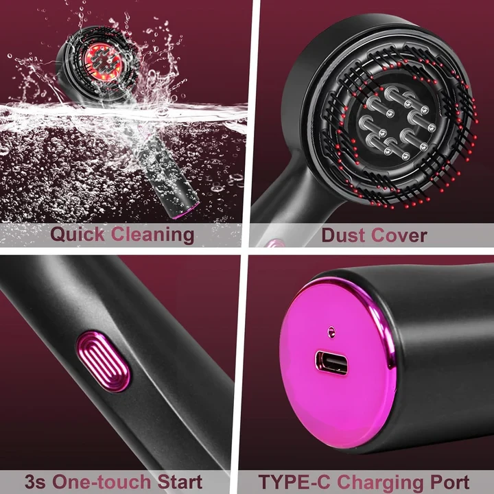 Laser Therapy Hair Growth Comb – Electric Scalp Massager & Hair Oil Applicator Waterproof - 7