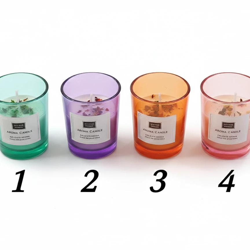 Colorful Scented Candles in Glass | Lavender Lemon Rose Jasmine Sandalwood for Home Decor, Gifting, Anniversary | 30 Hours Burn time