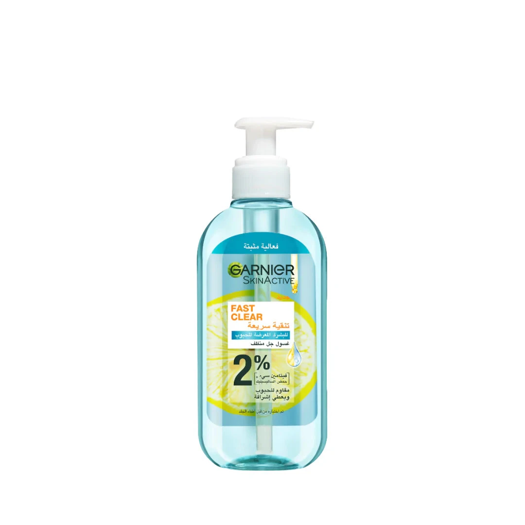 Garnier Fast Clear [2%] Salicylic Acid & Vitamin C - Anti-Acne Gel Wash 200ml