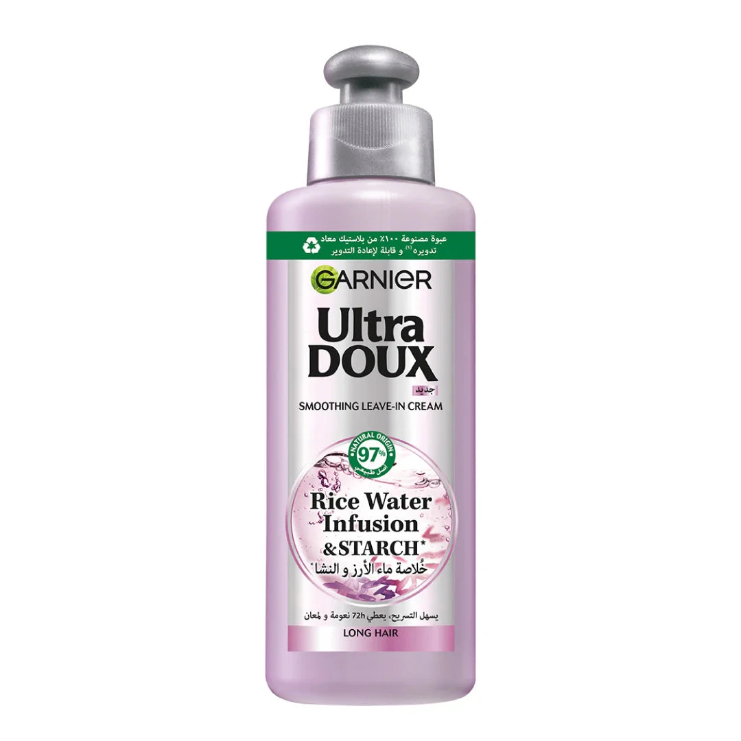 Garnier Ultra Doux Rice Water Infusion & Starch, Leave In Cream, For Long Hair