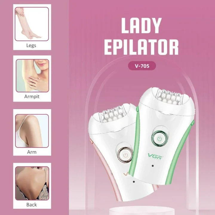 VGR Compact Professional Cordless Women Epilator For Different Body Areas For Gentle Hair Removal V705 - 6