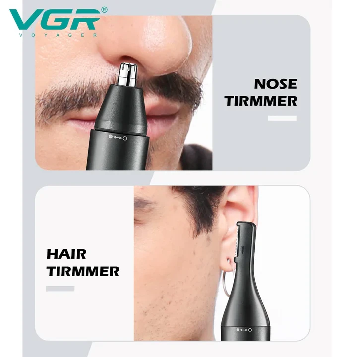 VGR V613 Ear, Nose & Eyebrow Trimmer – USB Rechargeable, Nose Clippers & Facial Grooming Tool - 17