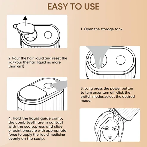 2 In 1 Electric Hair Oil Applicator And Scalp Massager - 2