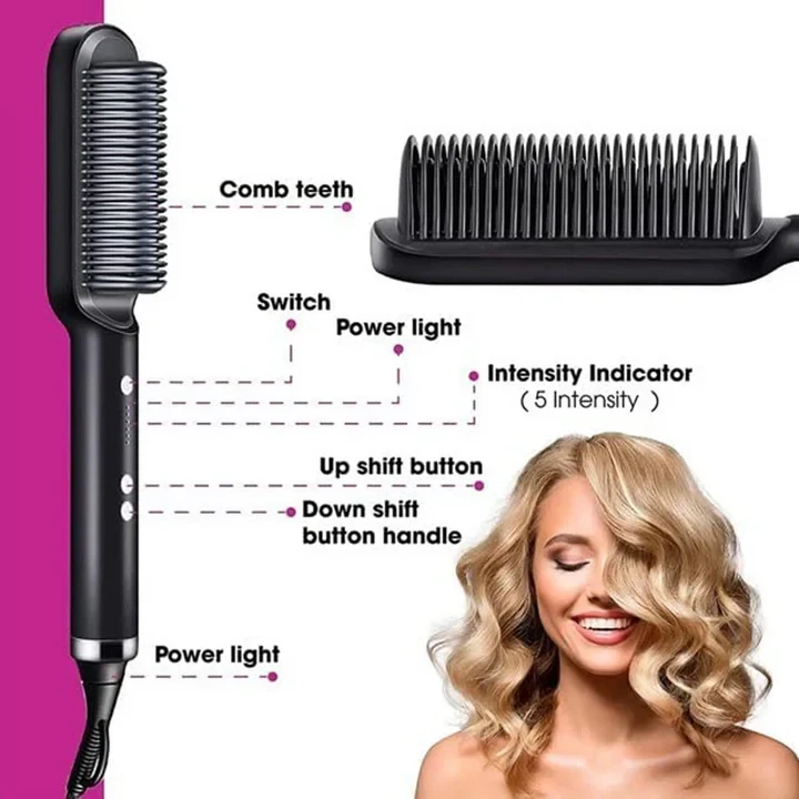 Hair Straightener Comb For Women & Men - 3
