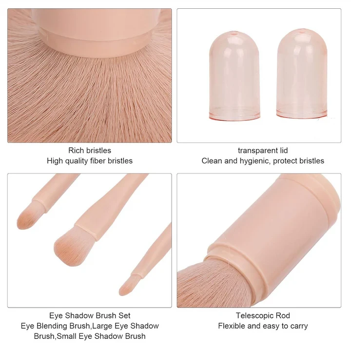 4-in-1 Portable Makeup Brush Set - 5