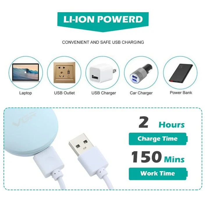 VGR V203 Cordless Dog Clippers Waterproof - 6