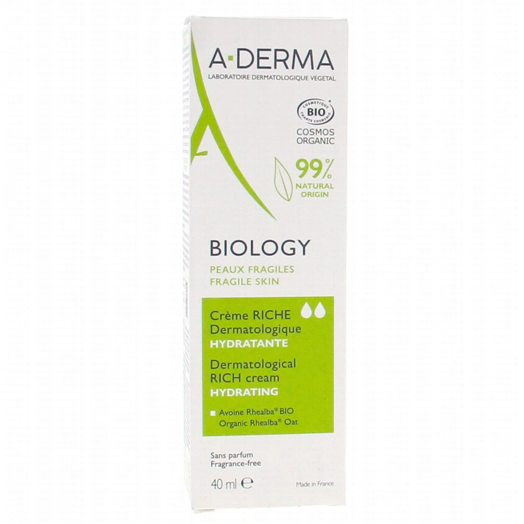 A-DERMA BIOLOGY HYDRATING RICH CREAM 40ML