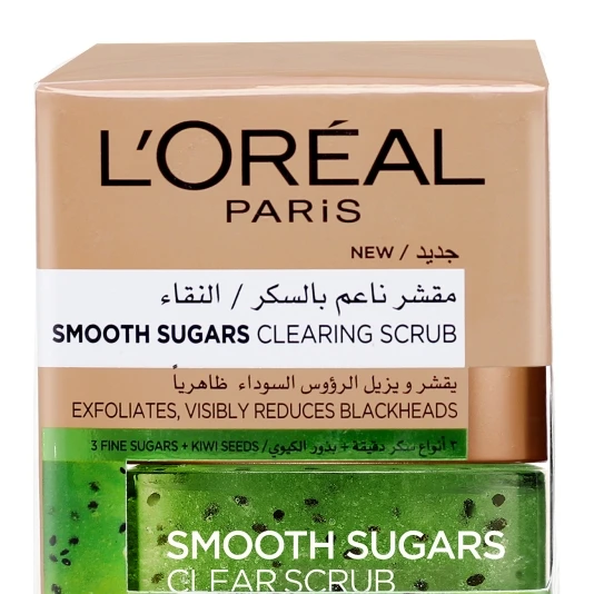 L'Oreal Smooth Sugars Clear Scrub 50ML - Kiwi Seeds and Peppermint 🌿