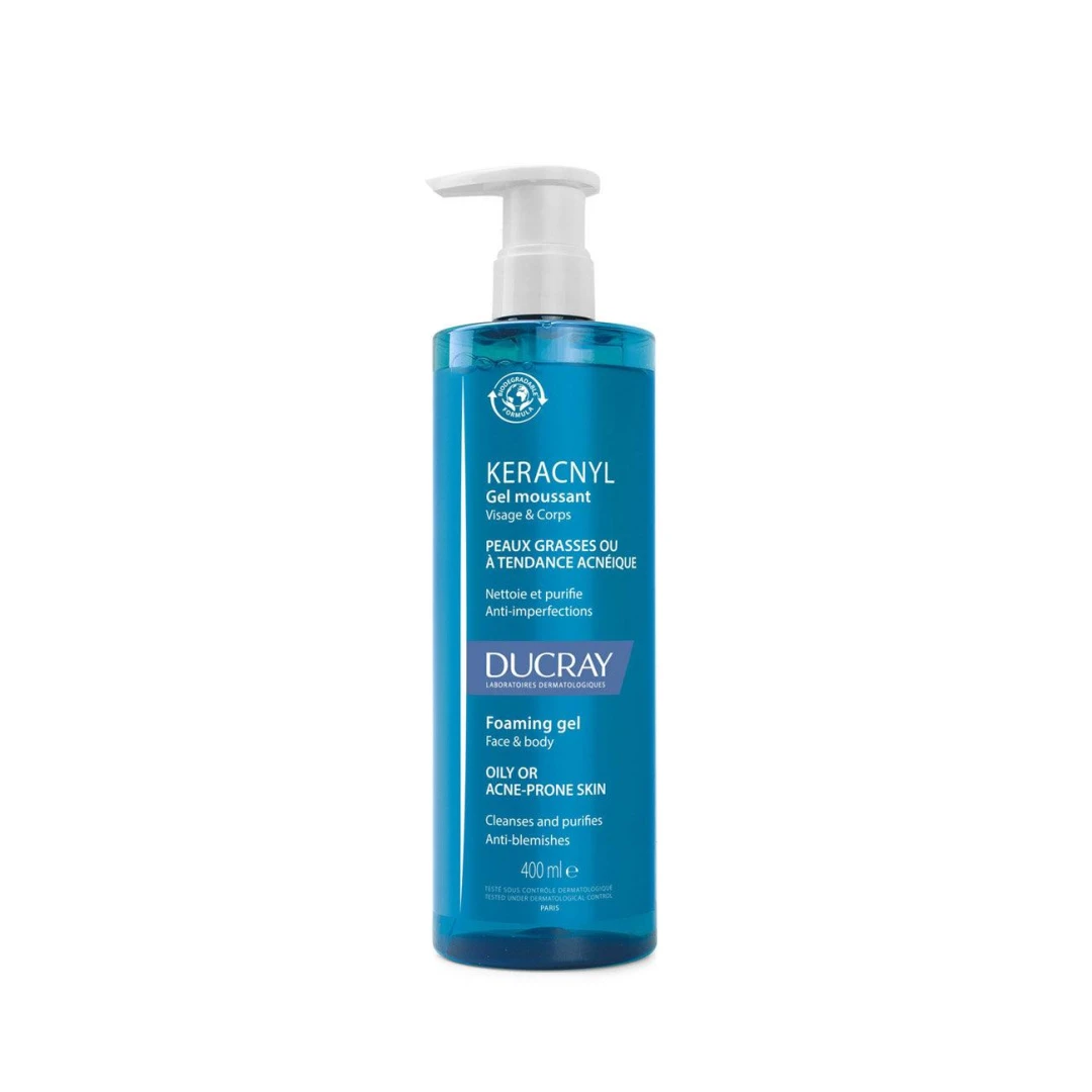 Ducray Keracnyl Foaming Gel - Face and Body - Acne-Prone Skin