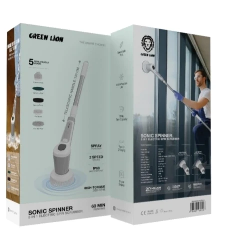 Green Lion Sonic Spinner 5 in 1  Electric Spin Scrubber