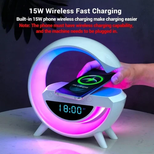 15W Lamp Speaker & Wireless Charger 1500mAh Rechargeable BT3401 - 2