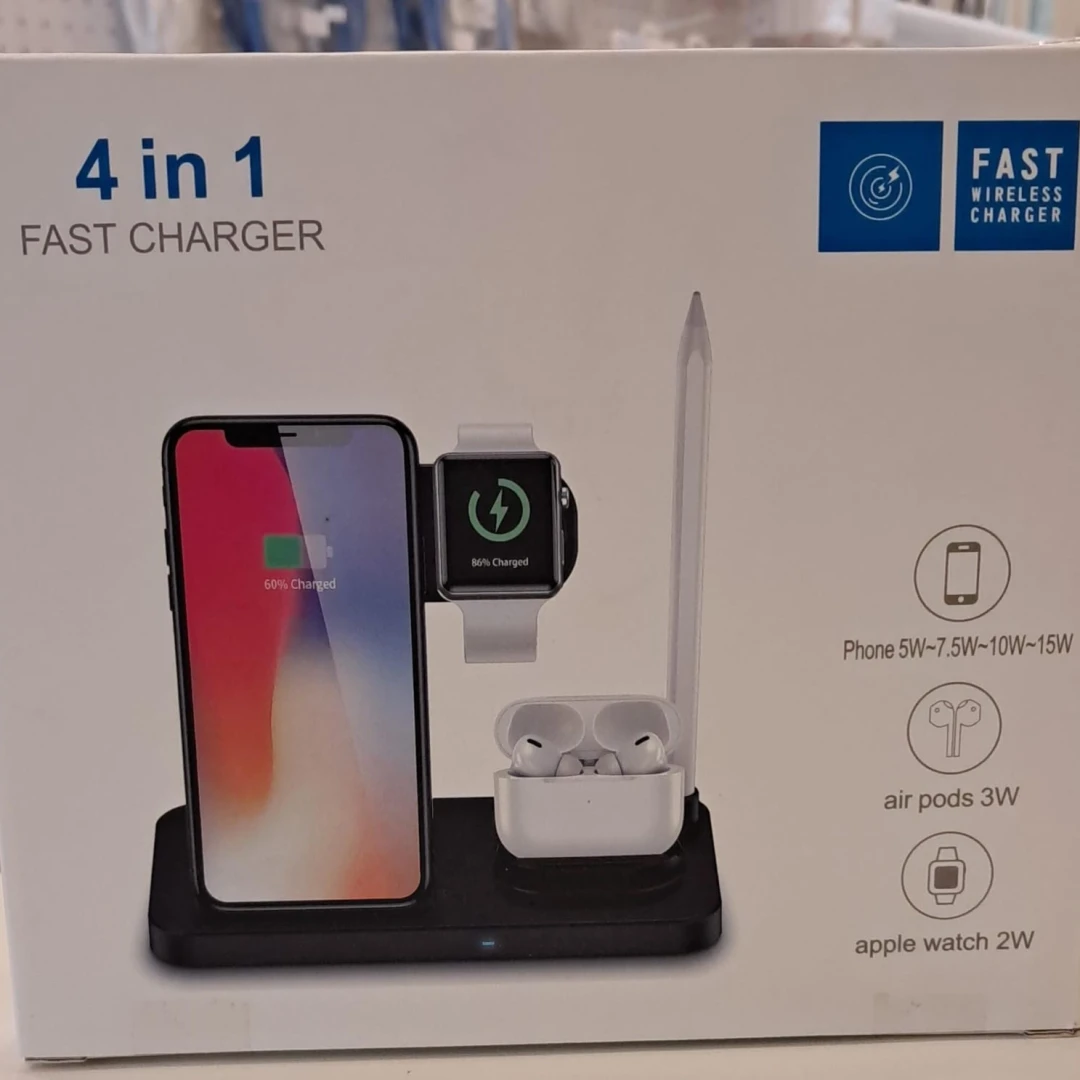 FAST CHARGER 4 IN 1 FOR PHONE/AIRPODS/APPLE WATCH