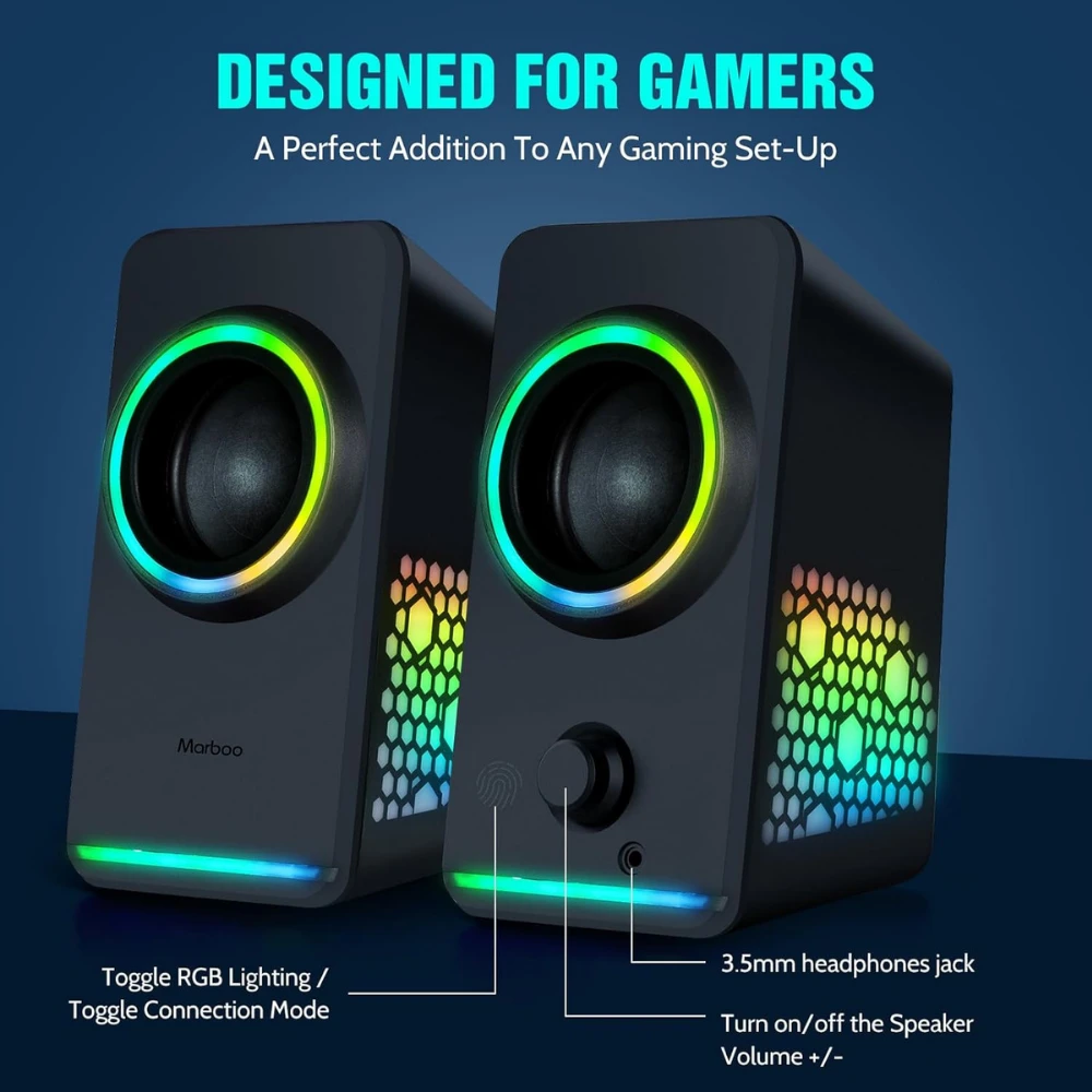 MARBOO PC Gaming Speaker – Black - 4